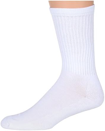 Двете чорапи NC Hosiery Blank White Crew за трикотаж носочных изделия - Готови за печат, 10-13 големи размери за мъже