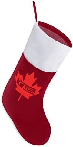 Канадски Кленов лист Eh Team Червени Коледни Празници Чорапи Дом Декорации за Коледната Елха Окачени Чорапи За Камината