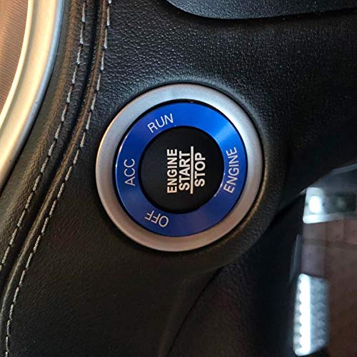 KOKOFA Алуминиева сплав Синьо -Комплект от 4-те ключа на климатика Покриване на CD Бутон на Дръжката Пръстен е Съвместим