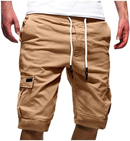 Мъжки къси панталони Ymosrh, летни ежедневни панталони с джобове в стил мозайка, спортни къси панталони за инструменти, мъжки панталони