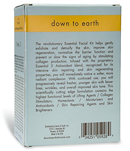 DOWN TO EARTH The Essential Лицето Kit Глина и маска | Революционна формула против Стареене срещу бръчки, Разглаживающая
